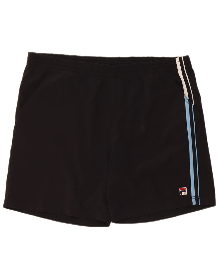 FILA Herren Sportshorts Medium Schwarz Polyester