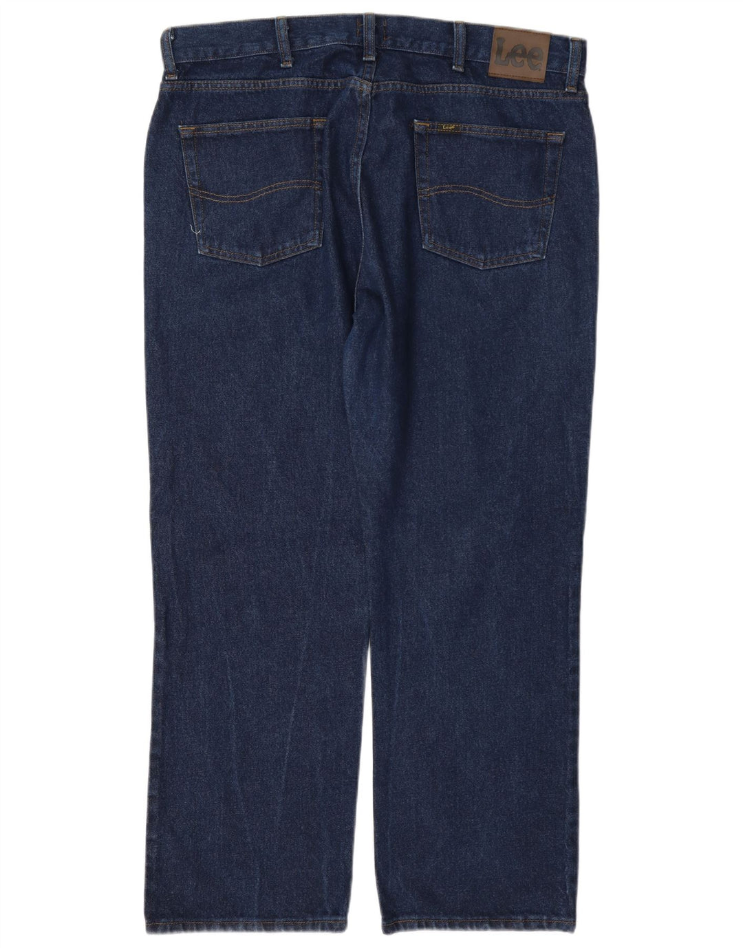 Lee Herren Straight Jeans W38 L30 Marineblaue Baumwolle
