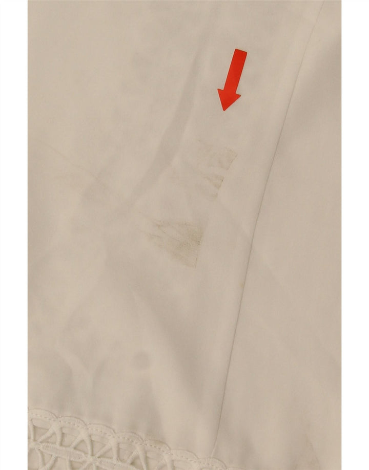 Lipsy Damen-Blusenoberteil, UK-Größe 6, XS, weiß, geblümt, Polyester