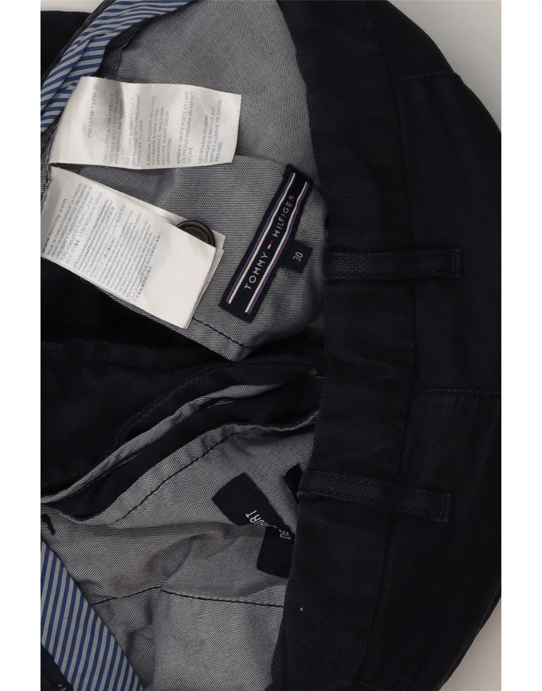 TOMMY HILFIGER Herren Chino-Shorts W30 Mittelmarineblaue Baumwolle