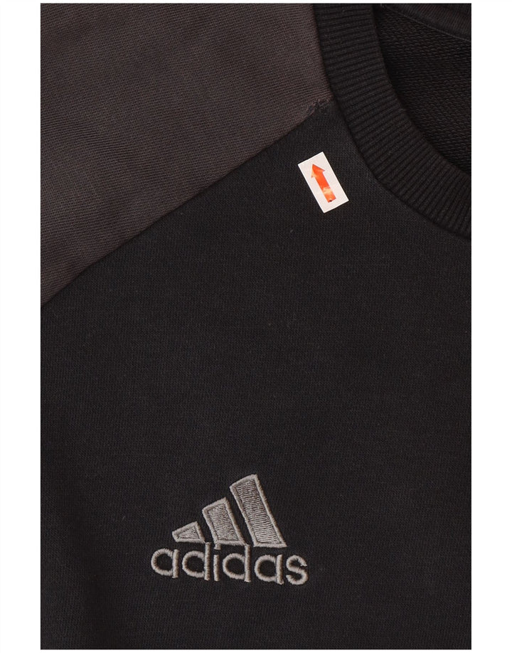 ADIDAS Herren Sweatshirt Pullover XL Schwarz Colourblock Baumwolle