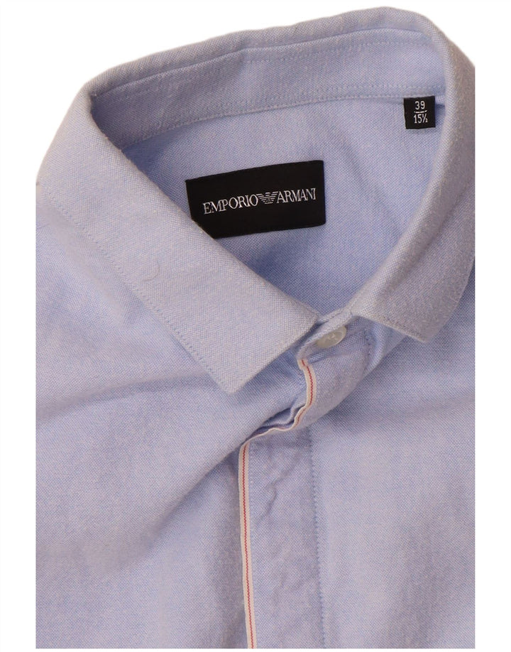 EMPORIO ARMANI Herrenhemd Größe 39 15 1/2 Mittelblau