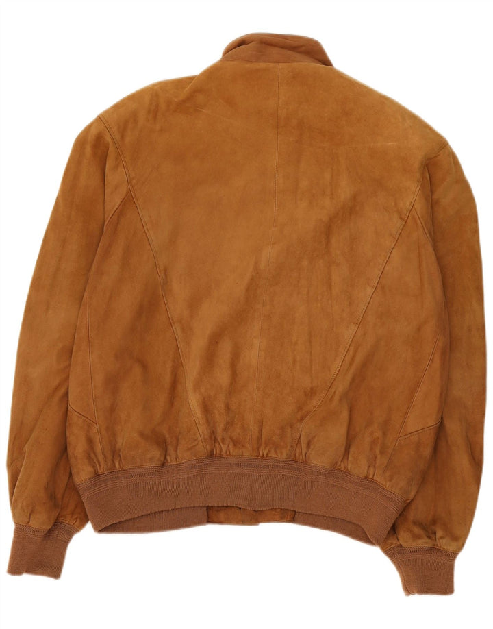 Vintage Herren Wildleder Bomberjacke IT 50 Large Beige