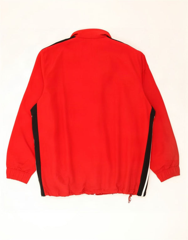 Adidas Herren Climalite Trainingsanzug Top Jacke 3XL Rot Colourblock Polyester