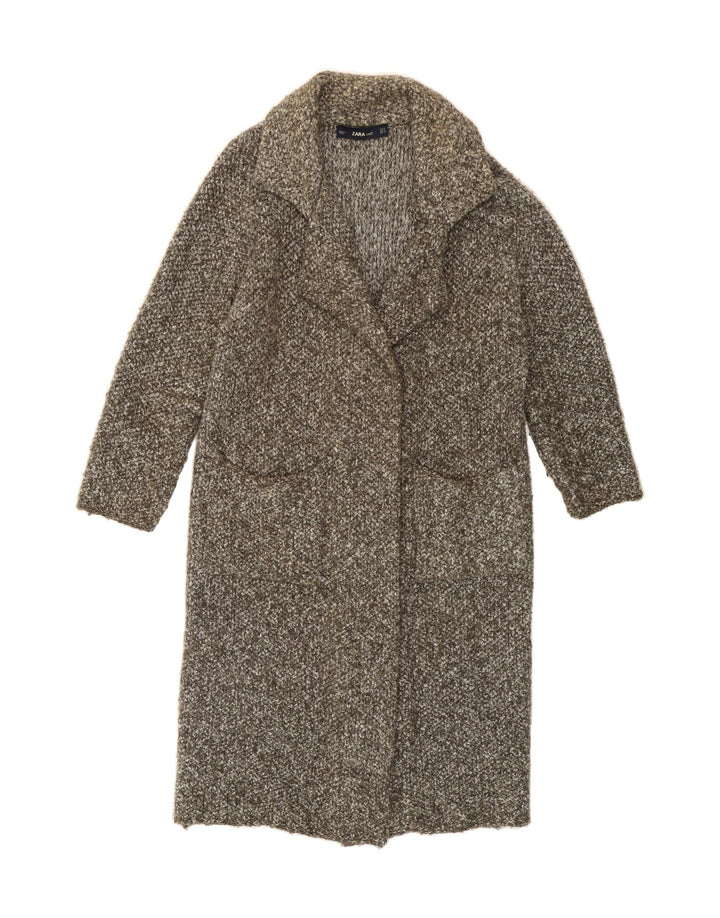 ZARA Womens Overcoat UK 10 Small Khaki Vintage Zara and Second-Hand Zara from Messina Hembry 