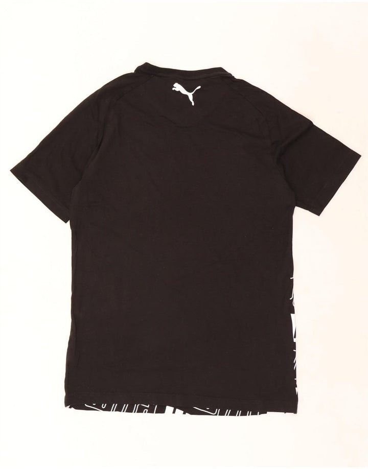 Puma Herren T-Shirt mit Grafik, groß, aus schwarzer Baumwolle