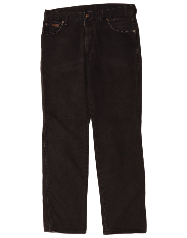 Wrangler Herren Straight Jeans W34 L31 Schwarz