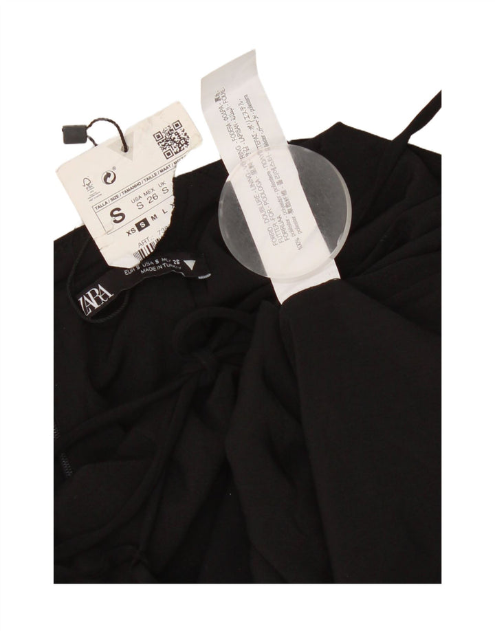 Zara Damen Sommerkleid Small Schwarz Polyester