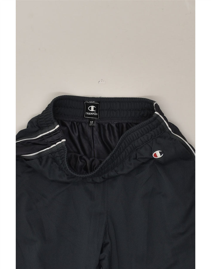 CHAMPION Boys Tracksuit Trousers 11-12 Years Grey Polyester | Vintage Champion | Thrift | Second-Hand Champion | Used Clothing | Messina Hembry 