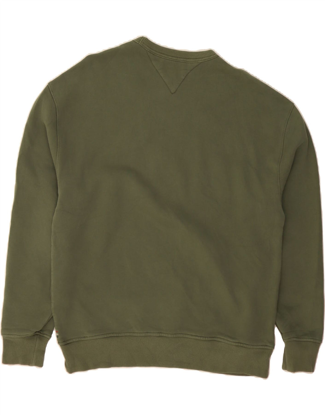 TOMMY HILFIGER Mens Sweatshirt Jumper Medium Green Cotton Vintage Tommy Hilfiger and Second-Hand Tommy Hilfiger from Messina Hembry 