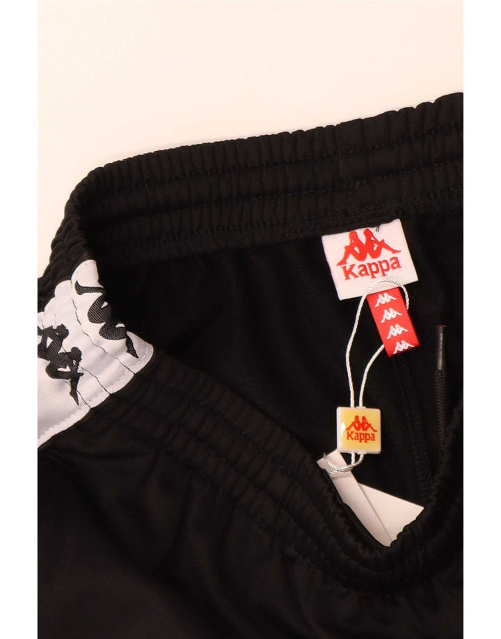 Kappa Grafik-Sportshorts für Jungen, 11–12 Jahre, schwarzes Farbblock-Polyester