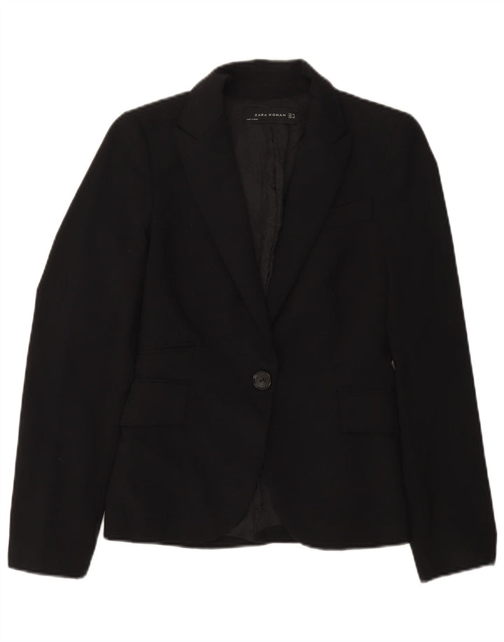 Zara Damen 1-Knopf-Blazerjacke EU 34 2XS Schwarz