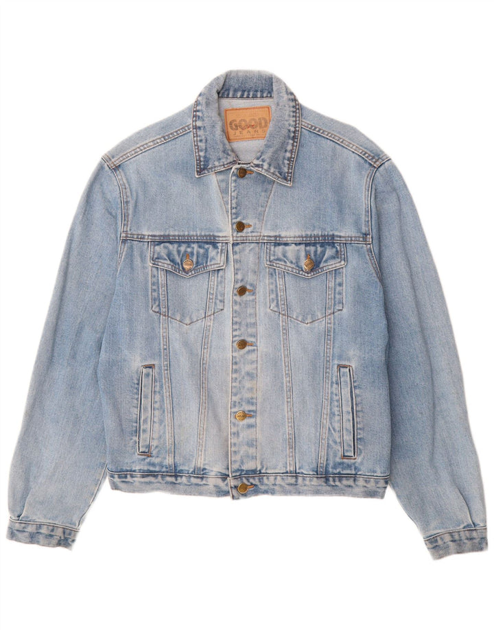 Vintage Herren Jeansjacke UK 40 Große blaue Baumwolle