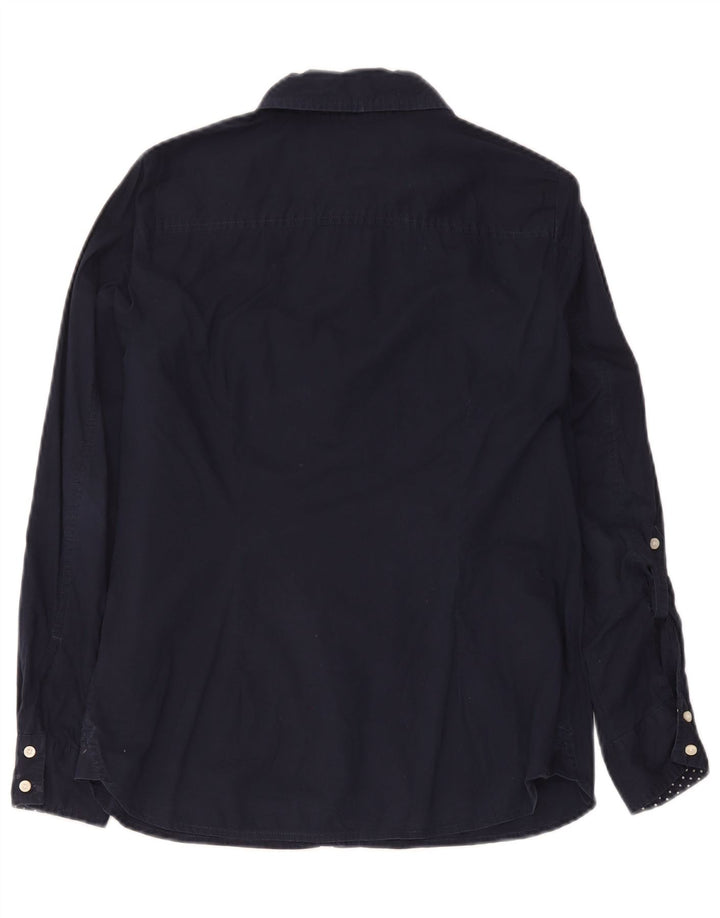 Tommy Hilfiger Damen Hemd UK 14 Medium Marineblau