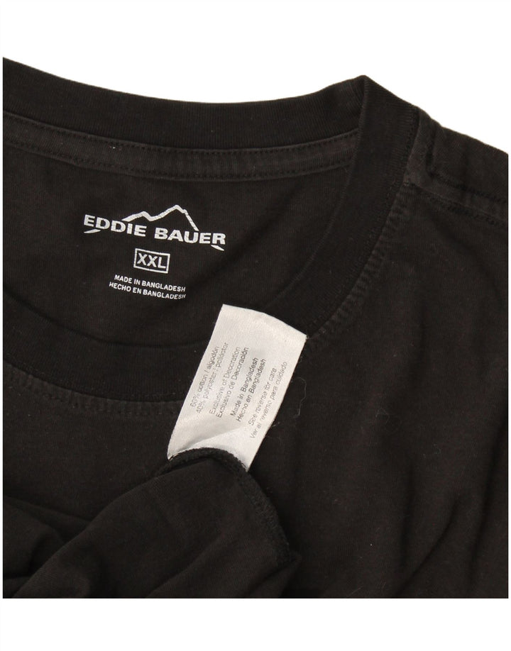 Eddie Bauer Herren T-Shirt Top 2XL Schwarz Baumwolle