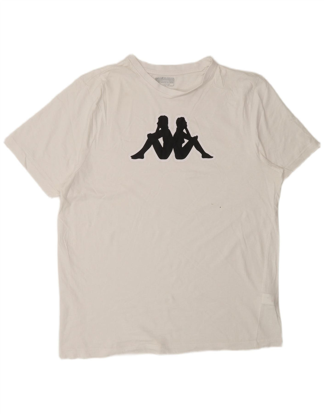 KAPPA Herren Grafik-T-Shirt-Oberteil XL aus weißer Baumwolle