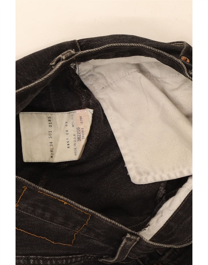 Levi's Damen Straight Jeans W28 L28 Schwarze Baumwolle