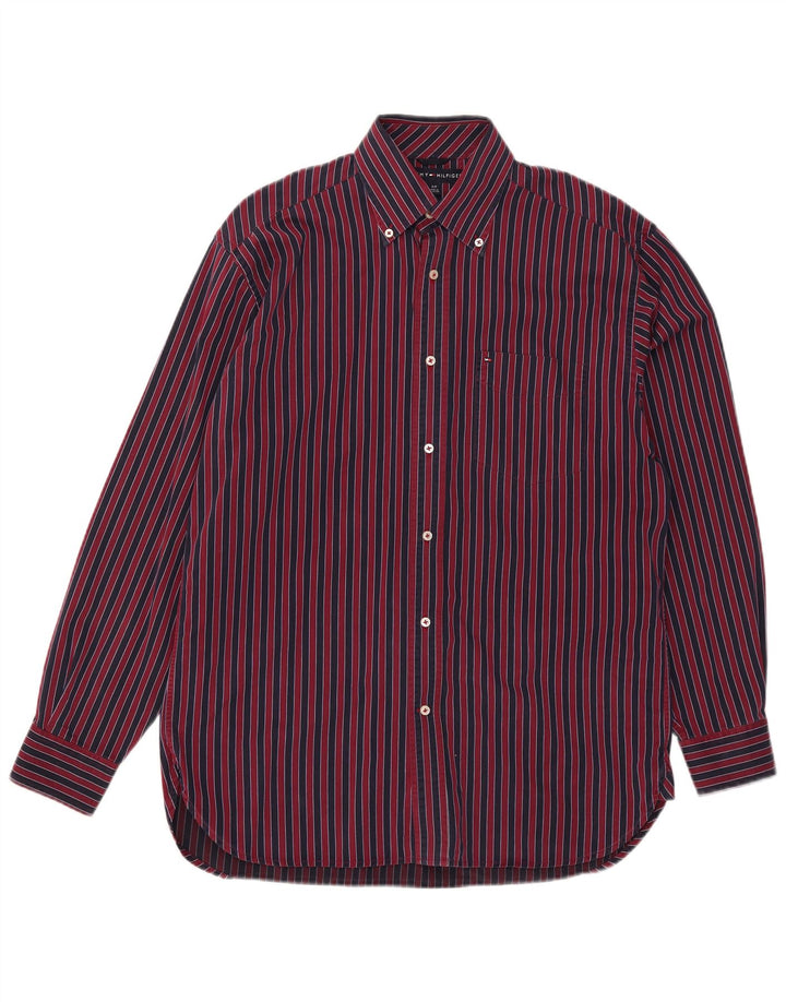 Tommy Hilfiger Herrenhemd, klein, rot gestreift, Baumwolle