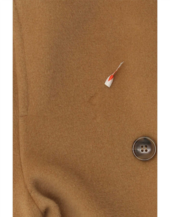 Marella Damen Übergroßer zweireihiger Mantel UK 12 Mittelbeige Wolle