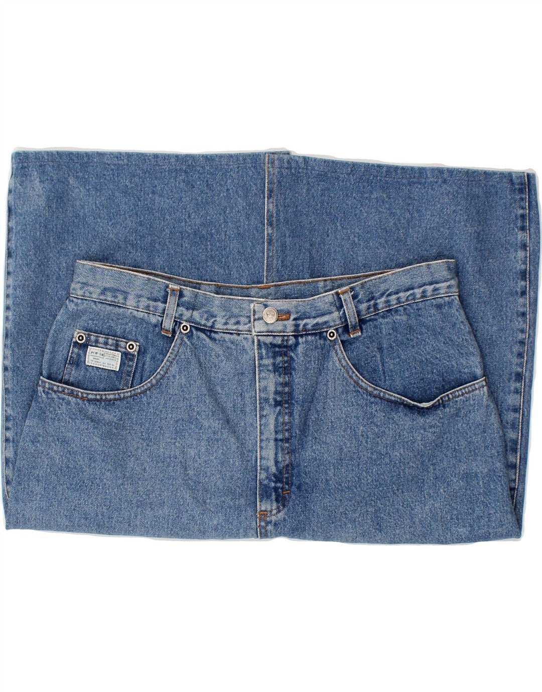 POP 84 Womens Denim Skirt EU 38 Medium W34 Blue Cotton Vintage POP 84 and Second-Hand POP 84 from Messina Hembry 