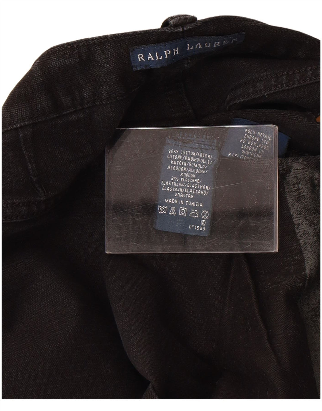 Ralph Lauren Damen Straight Jeans W30 L30 Schwarze Baumwolle