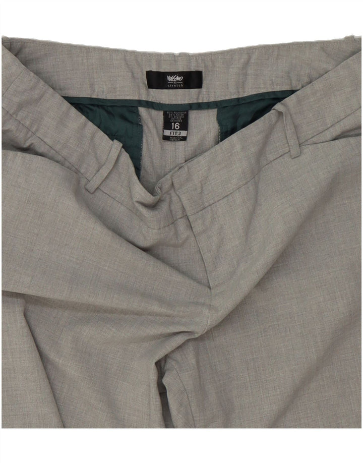 MOSSIMO Womens Straight Casual Trousers US 16 2XL W38 L31 Grey Polyester Vintage Mossimo and Second-Hand Mossimo from Messina Hembry 