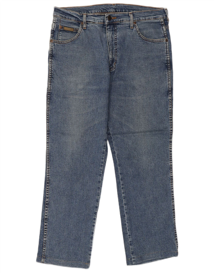 WRANGLER Herren Texas Straight Jeans W32 L27 Blaue Baumwolle