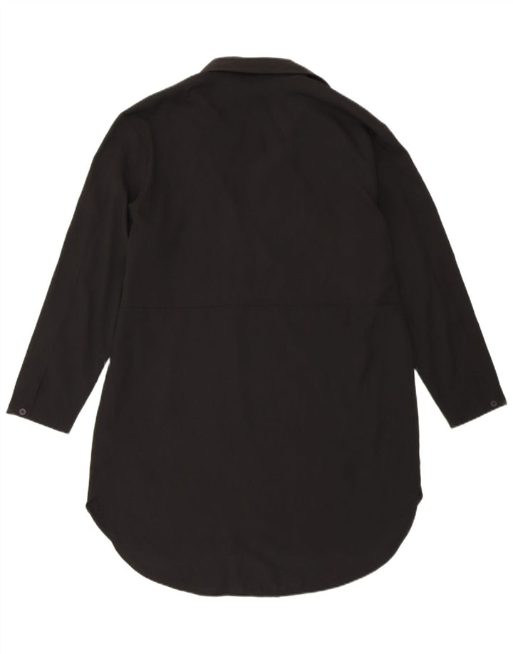 FRENCH CONNECTION Lang geschnittenes Pullover-Hemd für Damen, UK 8, Größe S, Schwarz