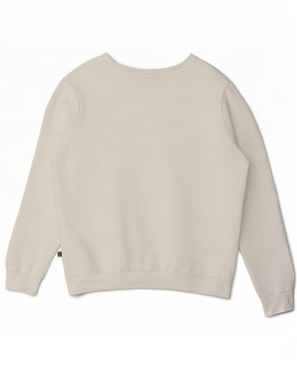 Puma Damen Grafik-Sweatshirt-Pullover UK 16 Large Weiße Baumwolle