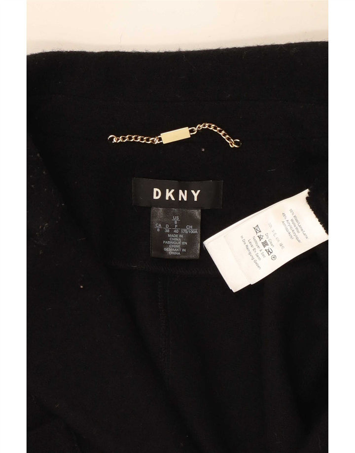 Dkny Damenmantel US 8 Mittelschwarze Wolle