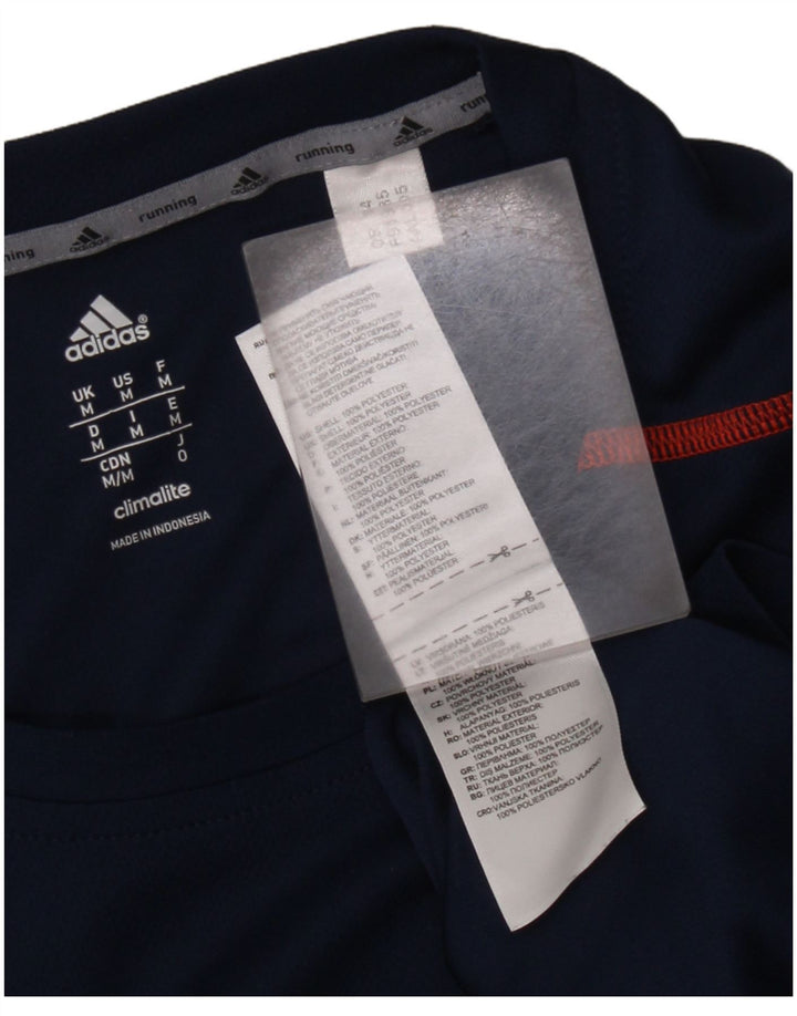 ADIDAS Herren Climalite Top Langarm Mittel Marineblau Polyester