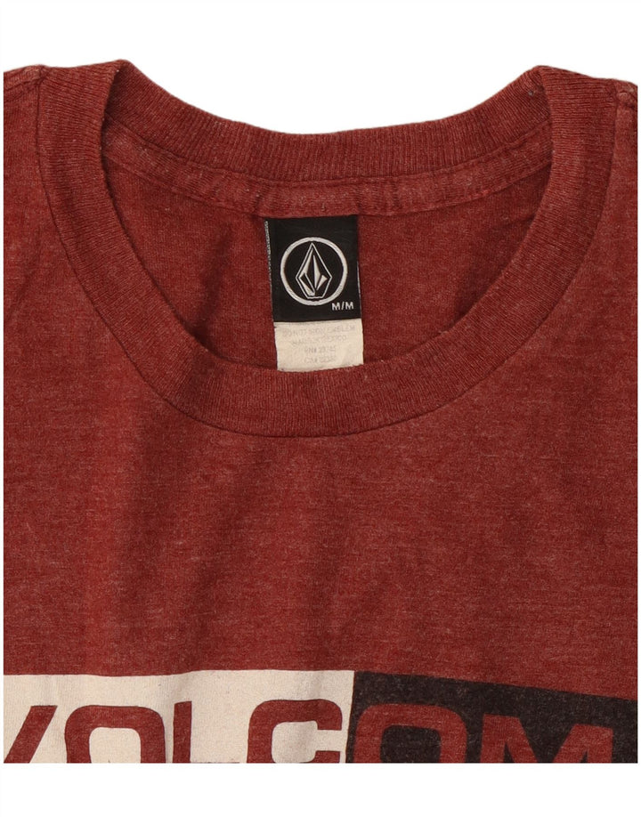 VOLCOM Herren-T-Shirt mit Grafik, mittelrote Baumwolle