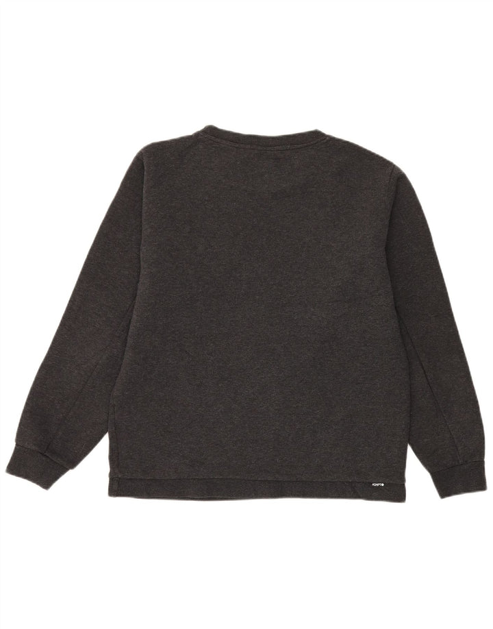 Quiksilver Herren-Sweatshirt-Pullover aus mittelgrau meliertem Polyester