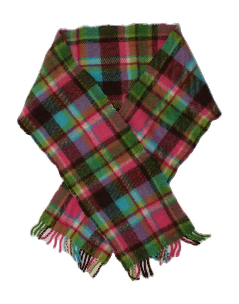 AVOCA Womens Rectangle Scarf One Size Multicoloured Plaid New Wool Classic Vintage Avoca and Second-Hand Avoca from Messina Hembry 