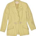 VINTAGE Womens 1 Button Blazer Jacket IT 44 Medium Green Cotton | Vintage Vintage | Thrift | Second-Hand Vintage | Used Clothing | Messina Hembry 
