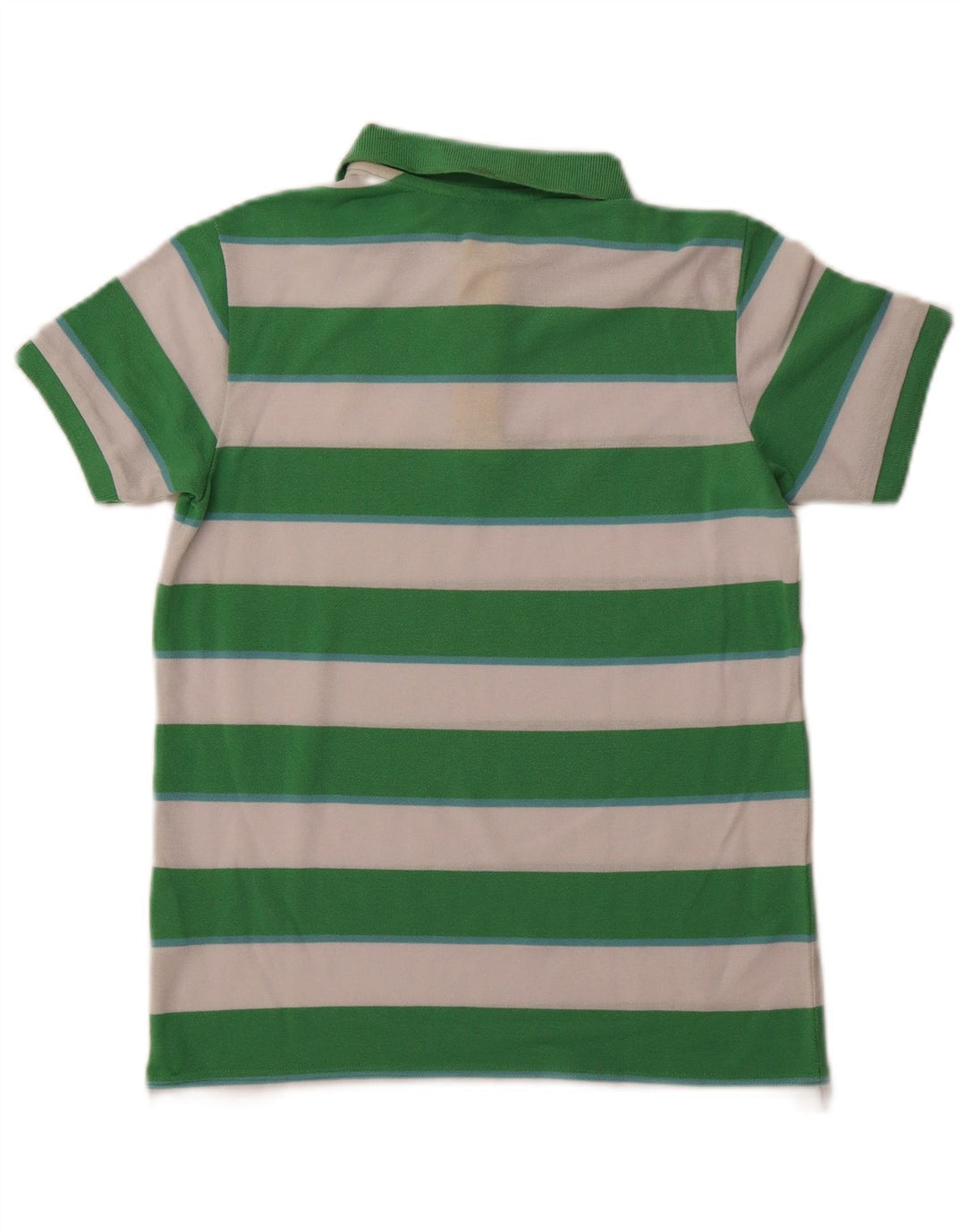 BENETTON Poloshirt für Jungen, 10–11 Jahre, XL, grün gestreift, Polyester
