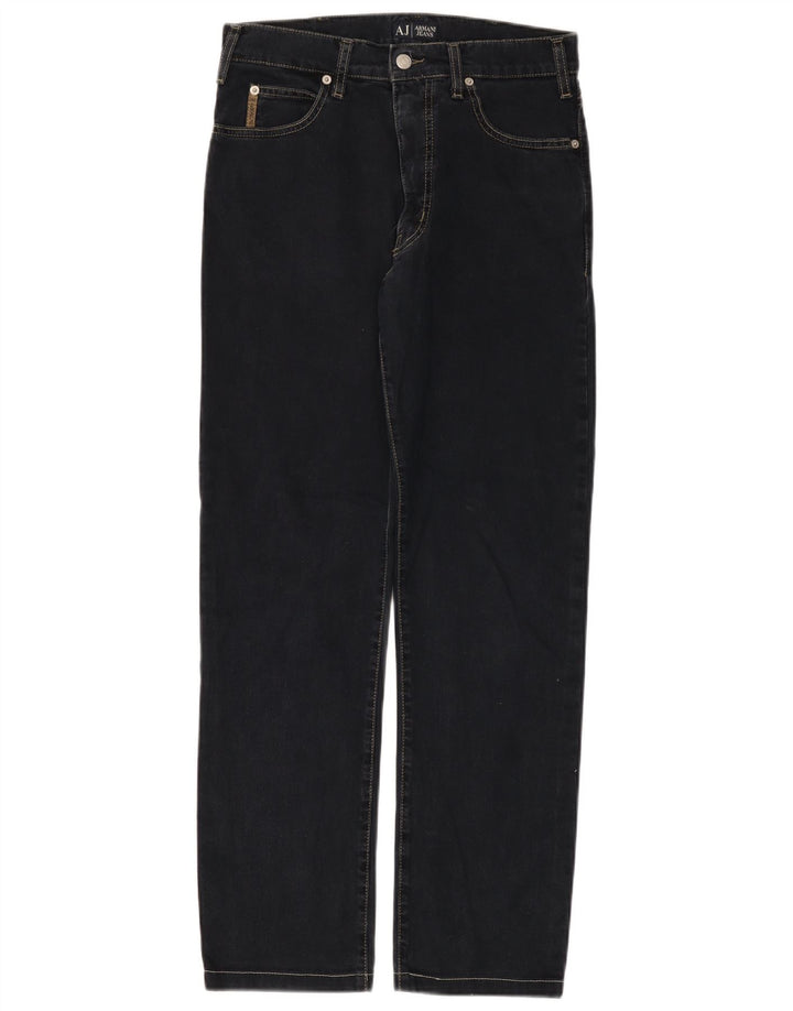 Armani Damen Straight Jeans W32 L29 Marineblaue Baumwolle