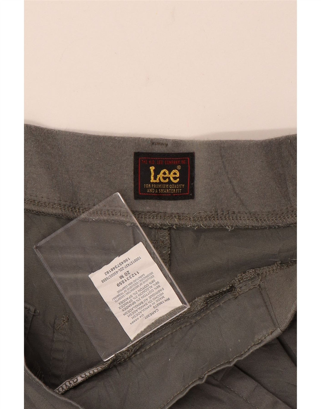 LEE Damen Chino-Shorts US 20 3XL W40 Graue Baumwolle