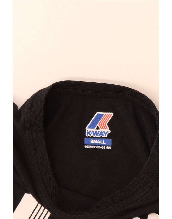 K-Way Herren-T-Shirt mit Grafik, Größe S, Schwarz