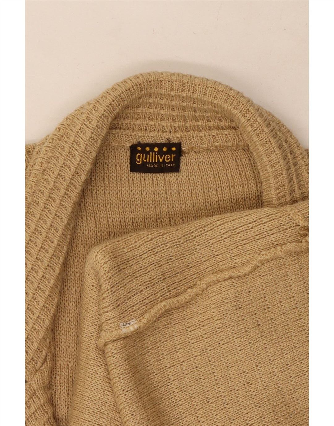 Vintage Damen Doppelreihiger Cardigan Pullover IT 50 XL Beige