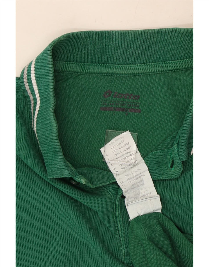 Lotto Herren-Poloshirt, groß, grüne Baumwolle