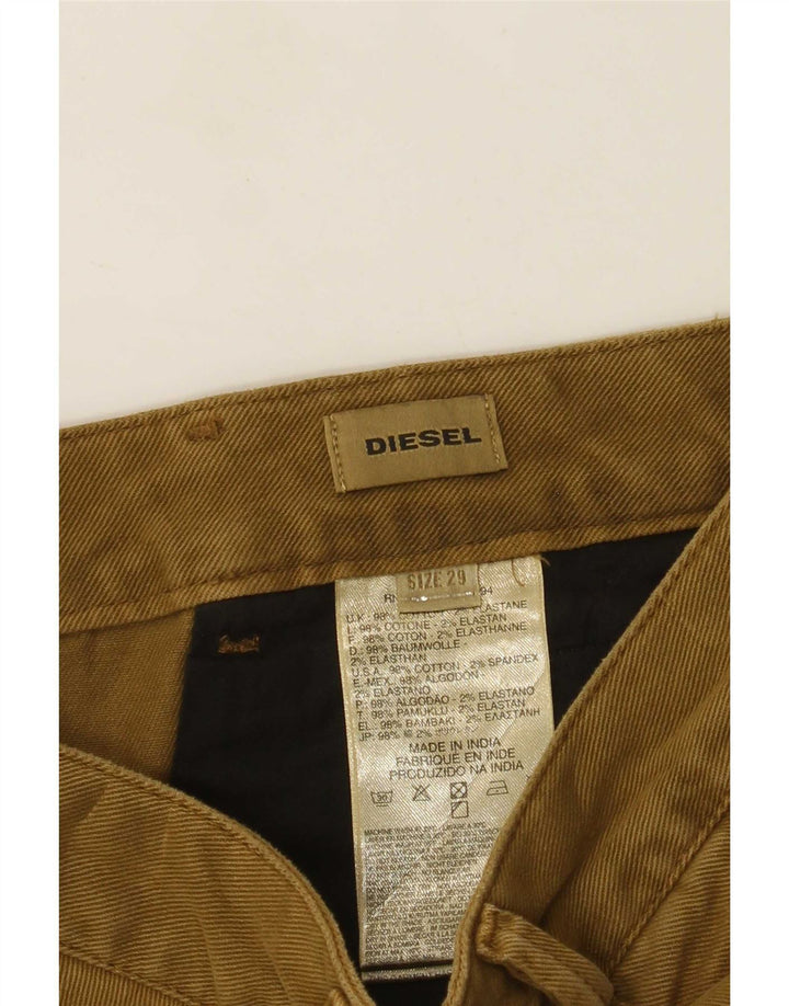 Diesel Herren Regular Chinohose W29 L31 Khaki Baumwolle