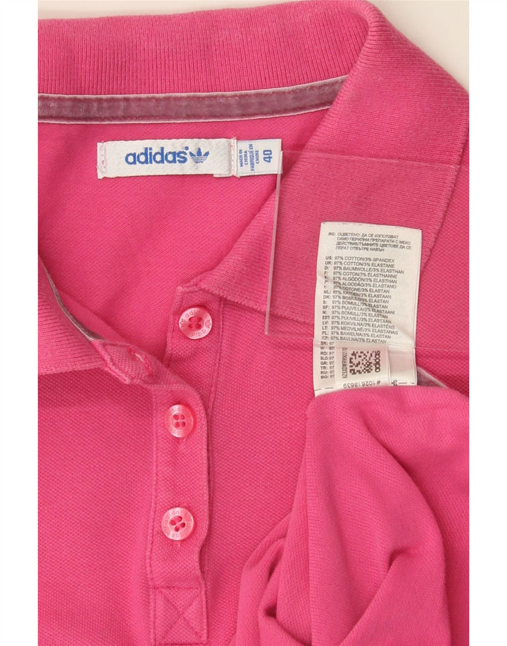 ADIDAS Womens Polo Shirt IT 40 Small Pink Cotton Vintage Adidas and Second-Hand Adidas from Messina Hembry 