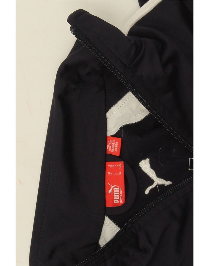 Puma Jungen-Trainingsanzug-Top-Jacke, 7–8 Jahre, Marineblau, Farbblock