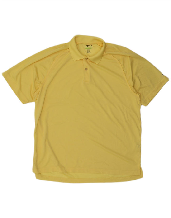 IZOD Herren Golf-Poloshirt XL, gelbes Polyester