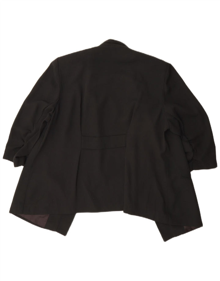 Marks & Spencer Damen-Blazer mit 3/4-Ärmeln, offen, Gr. 20, 2XL, Schwarz