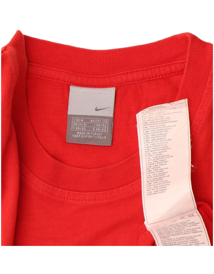 Nike Herren-T-Shirt mit Grafik, UK 39/41, mittelrote Baumwolle