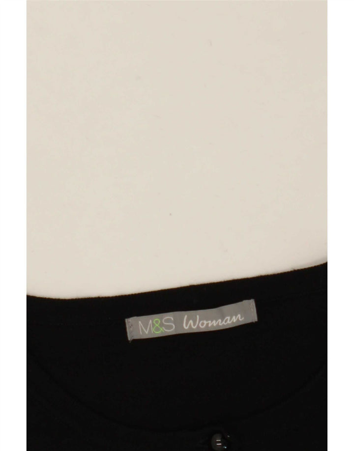 Marks & Spencer Damen Strickjacke UK 12 Mittelschwarz