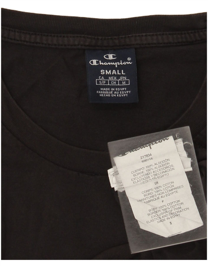 Champion Herren-T-Shirt mit Grafik, Größe S, schwarze Baumwolle