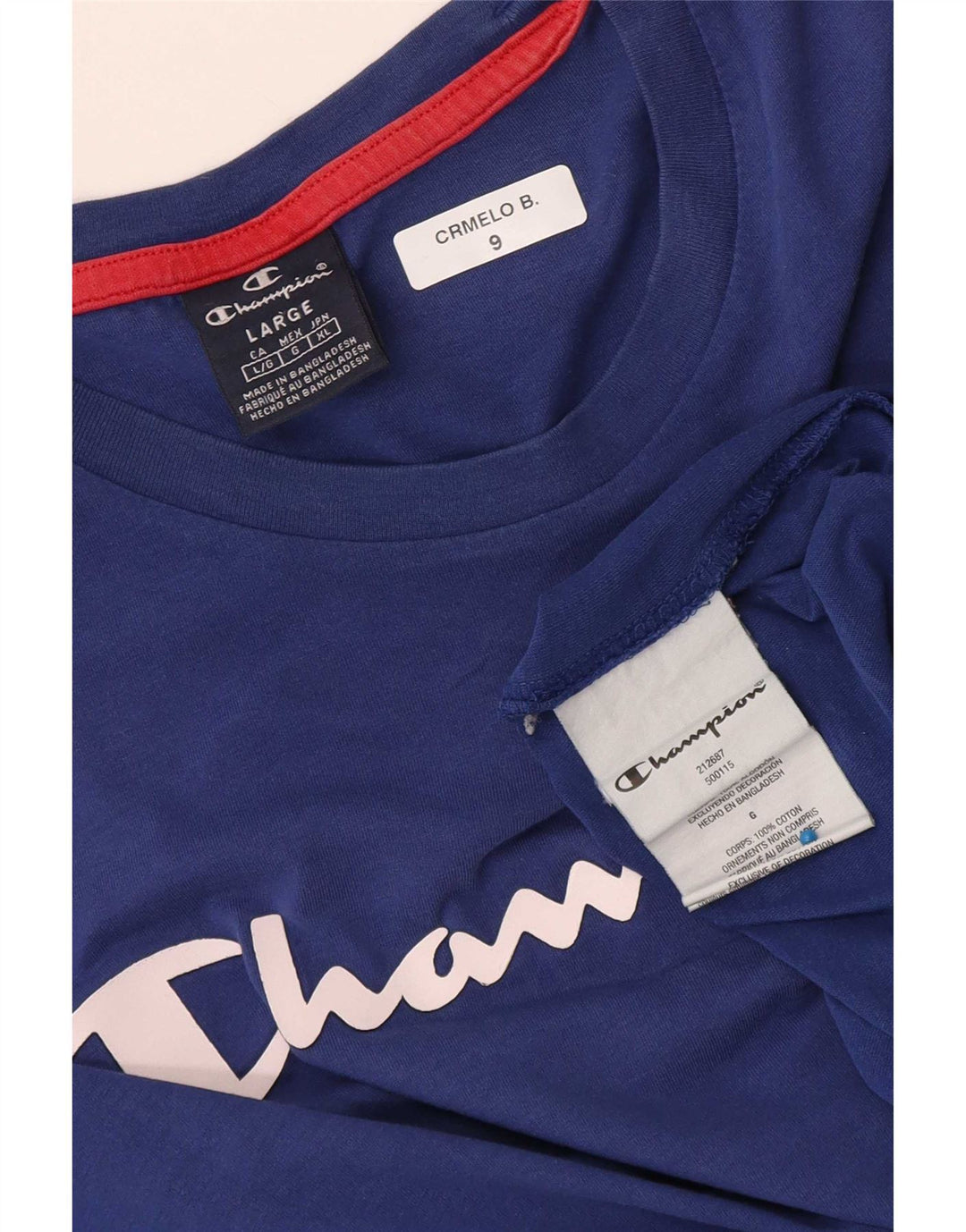 Champion Herren-T-Shirt mit Grafik, groß, aus blauer Baumwolle